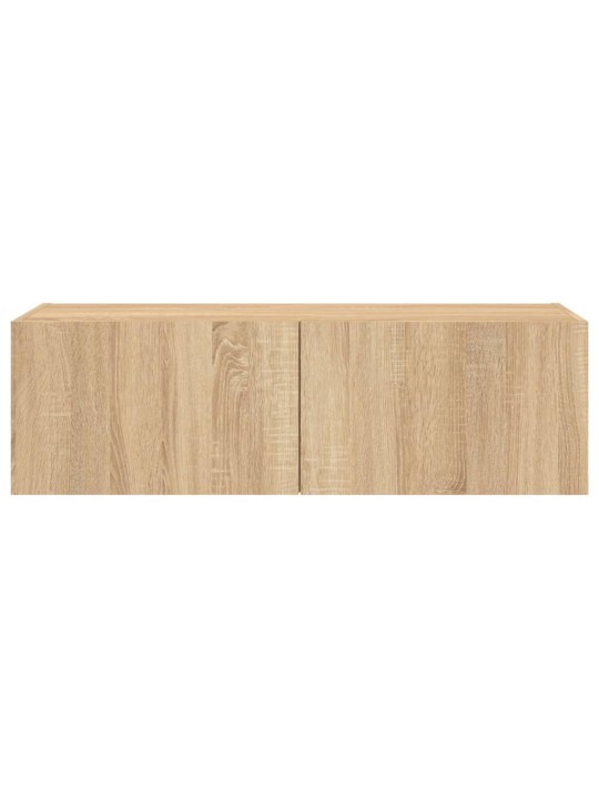 Nástěnná TV skříňka s LED osvětlením dub sonoma 100x35x31 cm