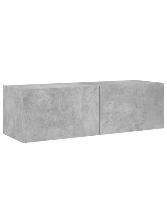 Nástěnná TV skříňka s LED osvětlením betonově šedá 100x35x31 cm