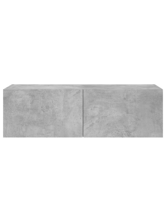Nástěnná TV skříňka s LED osvětlením betonově šedá 100x35x31 cm