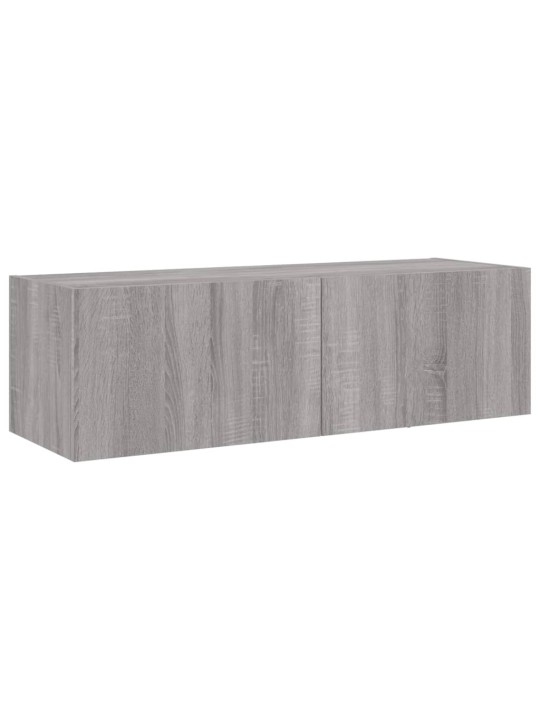 Nástěnná TV skříňka s LED osvětlením šedá sonoma 100x35x31 cm