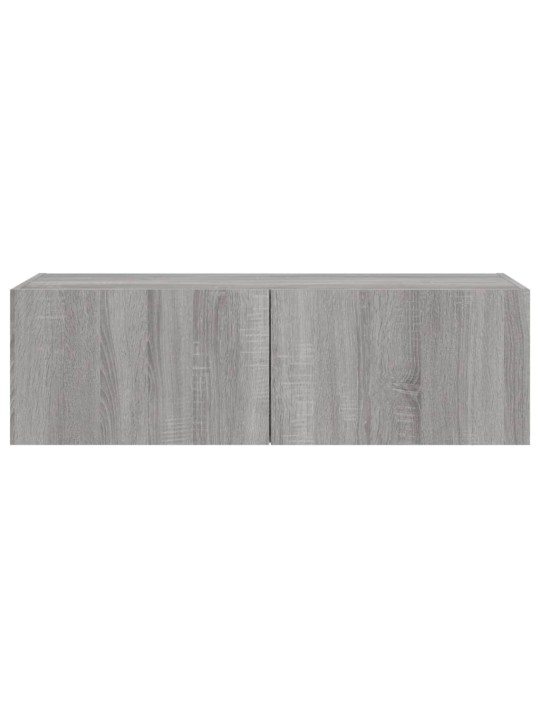 Nástěnná TV skříňka s LED osvětlením šedá sonoma 100x35x31 cm