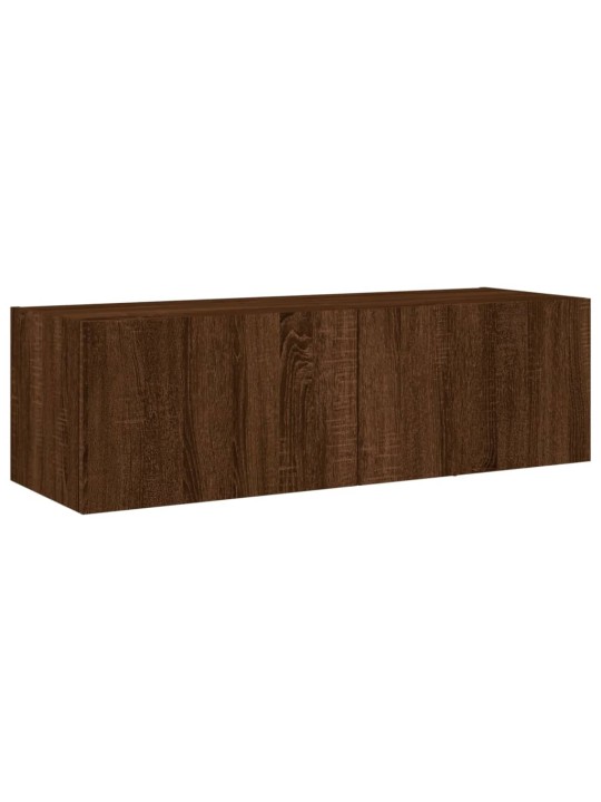Nástěnná TV skříňka s LED osvětlením hnědý dub 100 x 35 x 31 cm