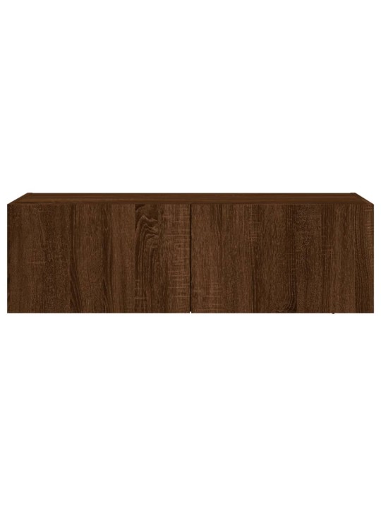 Nástěnná TV skříňka s LED osvětlením hnědý dub 100 x 35 x 31 cm
