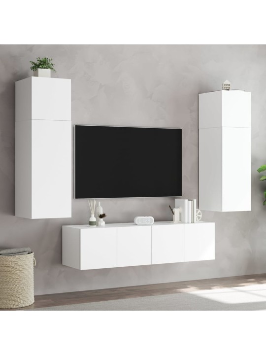 Nástěnná TV skříňka s LED osvětlením bílá 60 x 35 x 41 cm