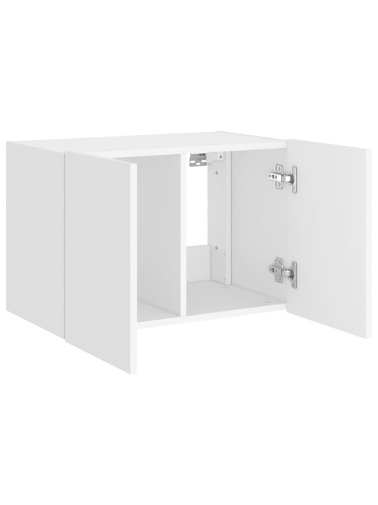 Nástěnná TV skříňka s LED osvětlením bílá 60 x 35 x 41 cm