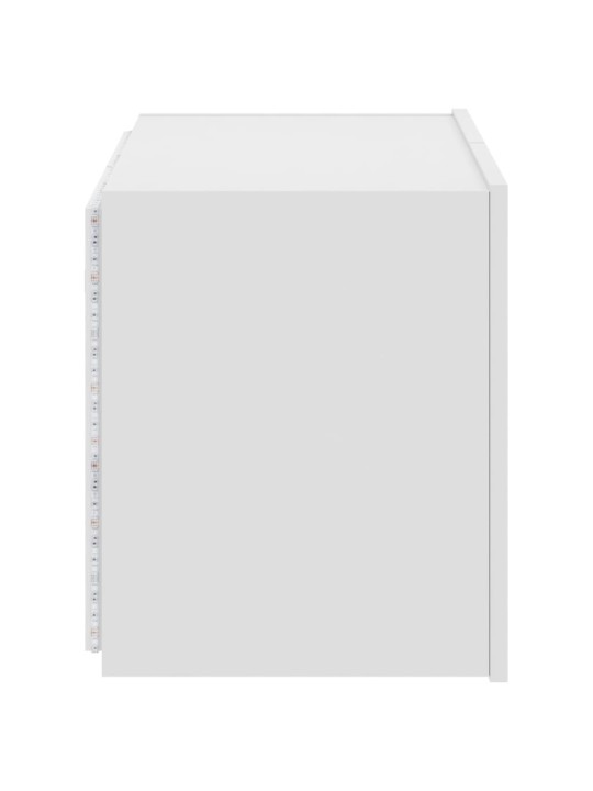 Nástěnná TV skříňka s LED osvětlením bílá 60 x 35 x 41 cm