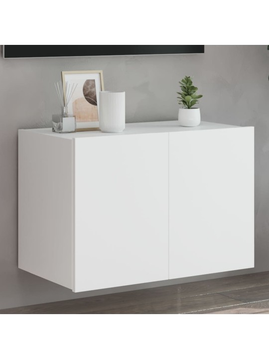 Nástěnná TV skříňka s LED osvětlením bílá 60 x 35 x 41 cm