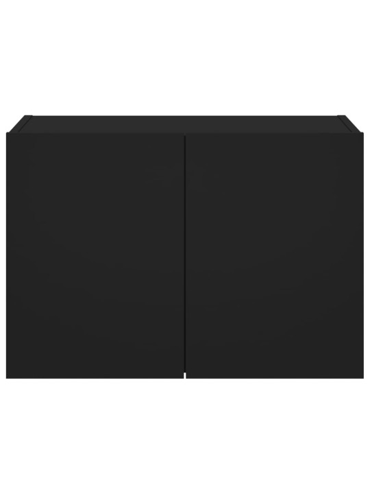 Nástěnná TV skříňka s LED osvětlením černá 60 x 35 x 41 cm