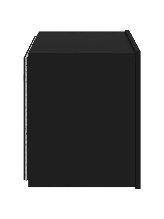 Nástěnná TV skříňka s LED osvětlením černá 60 x 35 x 41 cm