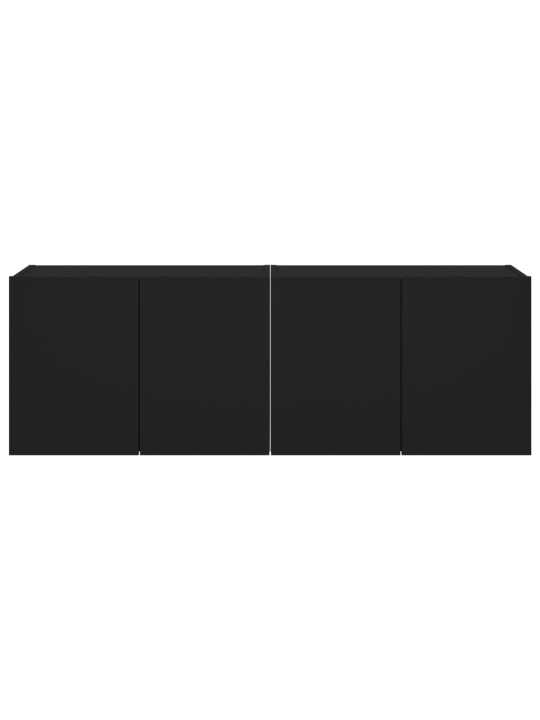 Nástěnné TV skříňky s LED osvětlením 2 ks černé 60 x 35 x 41 cm