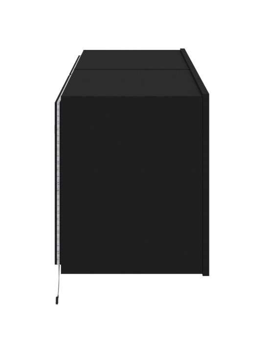 Nástěnné TV skříňky s LED osvětlením 2 ks černé 60 x 35 x 41 cm