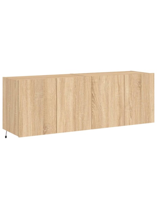 Nástěnné TV skříňky s LED osvětlením 2 ks dub sonoma 60x35x41cm