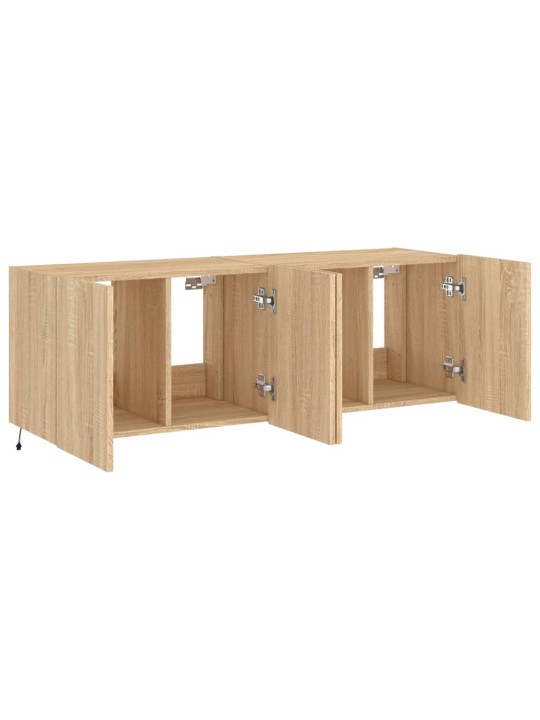 Nástěnné TV skříňky s LED osvětlením 2 ks dub sonoma 60x35x41cm