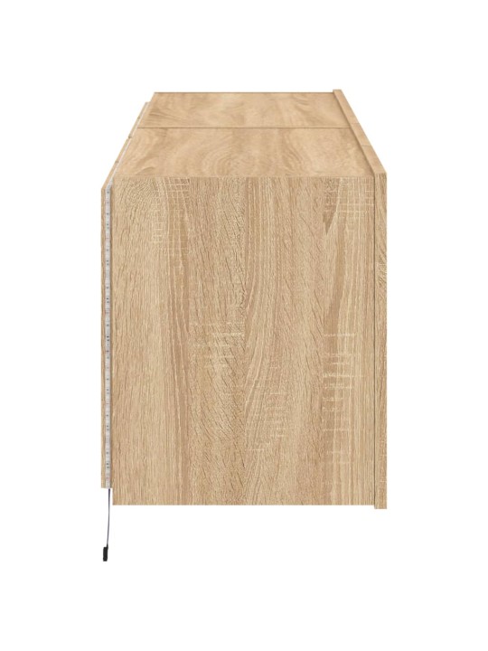Nástěnné TV skříňky s LED osvětlením 2 ks dub sonoma 60x35x41cm