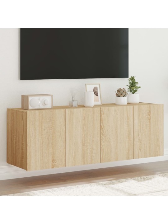 Nástěnné TV skříňky s LED osvětlením 2 ks dub sonoma 60x35x41cm