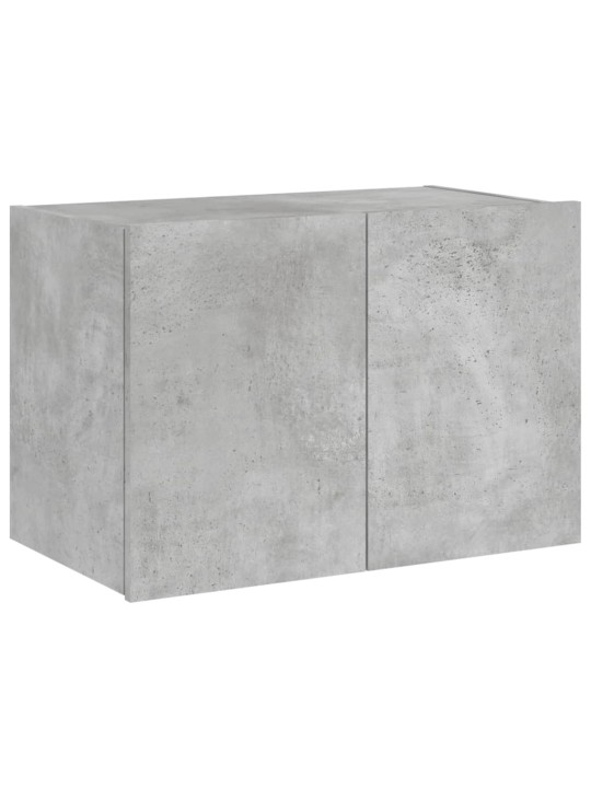 Nástěnná TV skříňka s LED osvětlením betonově šedá 60x35x41 cm
