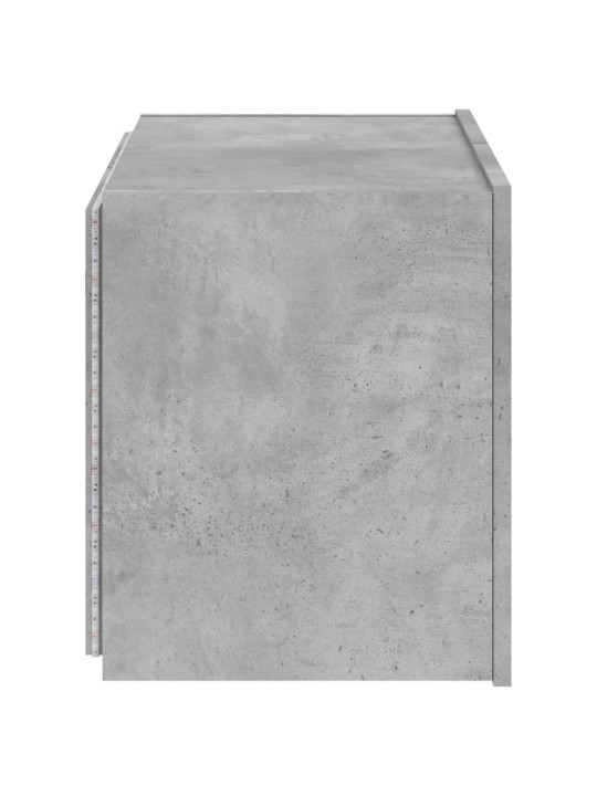 Nástěnná TV skříňka s LED osvětlením betonově šedá 60x35x41 cm
