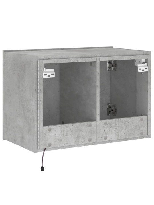 Nástěnná TV skříňka s LED osvětlením betonově šedá 60x35x41 cm
