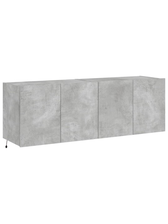 Nástěnné TV skříňky s LED 2 ks betonově šedé 60 x 35 x 41 cm