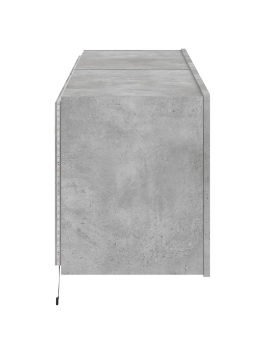 Nástěnné TV skříňky s LED 2 ks betonově šedé 60 x 35 x 41 cm