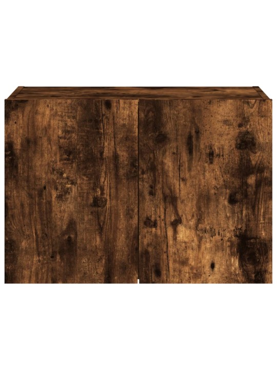 Nástěnná TV skříňka s LED osvětlením kouřový dub 60x35x41 cm