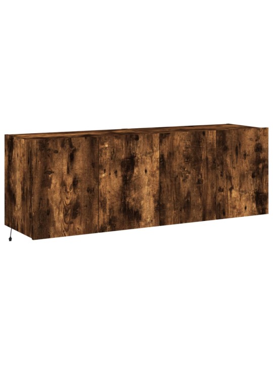 Nástěnné TV skříňky s LED 2 ks kouřový dub 60 x 35 x 41 cm