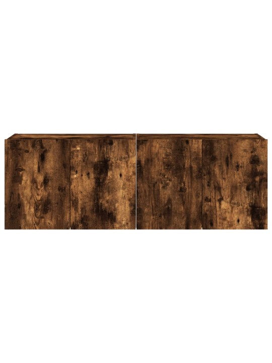 Nástěnné TV skříňky s LED 2 ks kouřový dub 60 x 35 x 41 cm