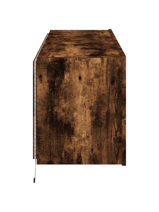 Nástěnné TV skříňky s LED 2 ks kouřový dub 60 x 35 x 41 cm