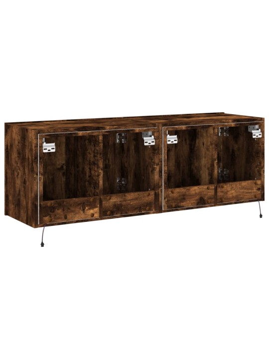 Nástěnné TV skříňky s LED 2 ks kouřový dub 60 x 35 x 41 cm