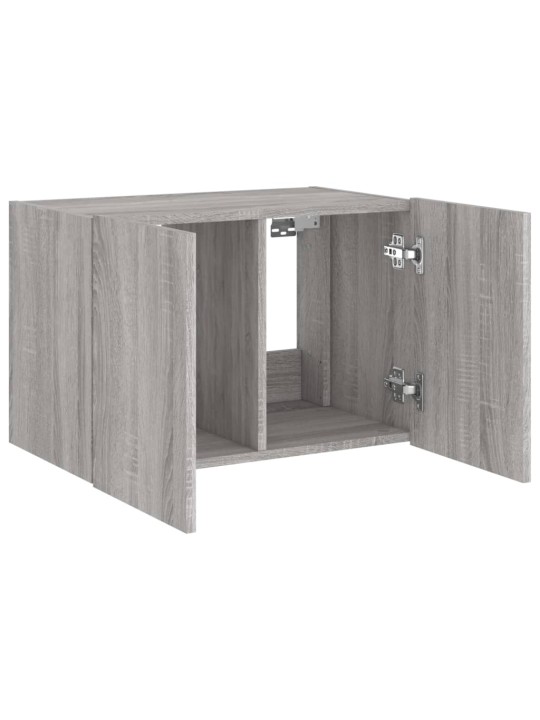 Nástěnná TV skříňka s LED osvětlením šedá sonoma 60x35x41 cm