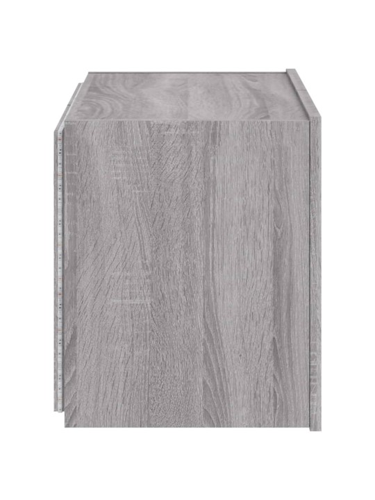 Nástěnná TV skříňka s LED osvětlením šedá sonoma 60x35x41 cm