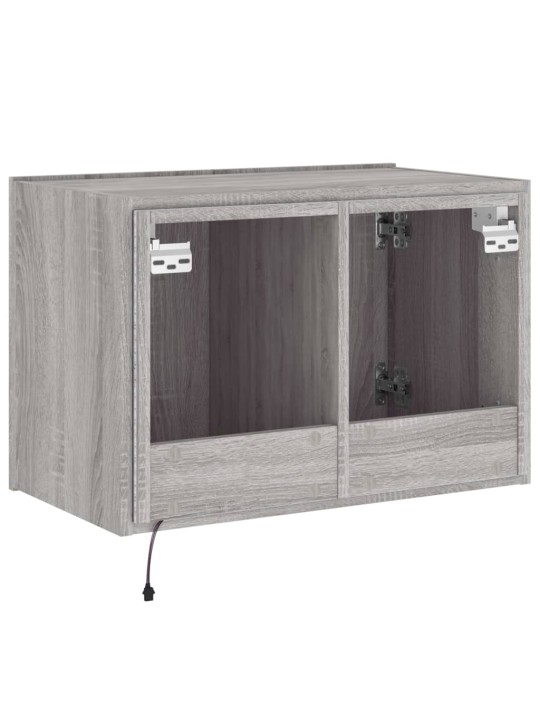 Nástěnná TV skříňka s LED osvětlením šedá sonoma 60x35x41 cm