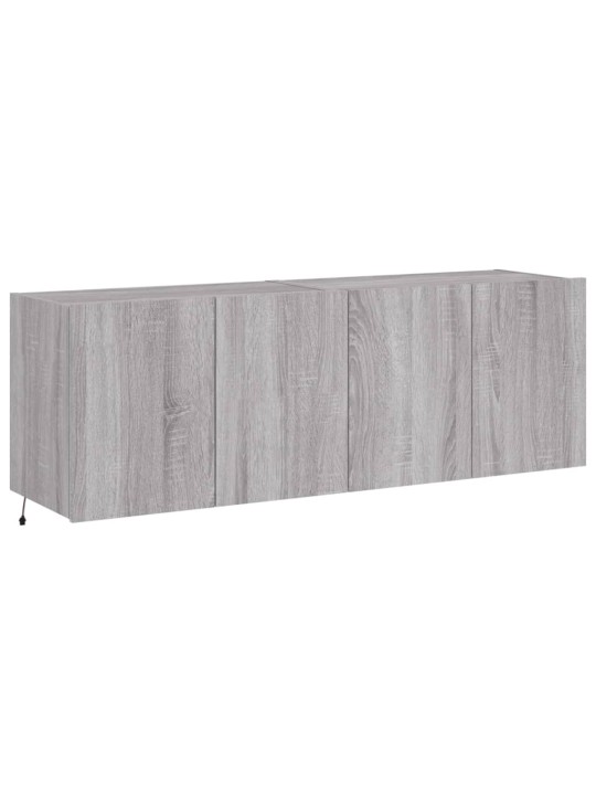 Nástěnné TV skříňky s LED 2 ks šedé sonoma 60 x 35 x 41 cm