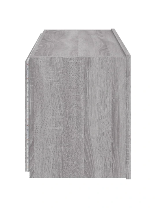 Nástěnné TV skříňky s LED 2 ks šedé sonoma 60 x 35 x 41 cm