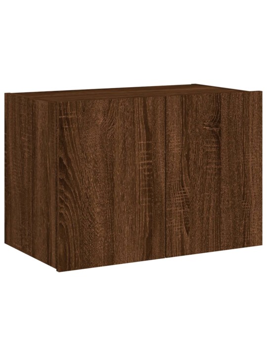 Nástěnná TV skříňka s LED osvětlením hnědý dub 60 x 35 x 41 cm