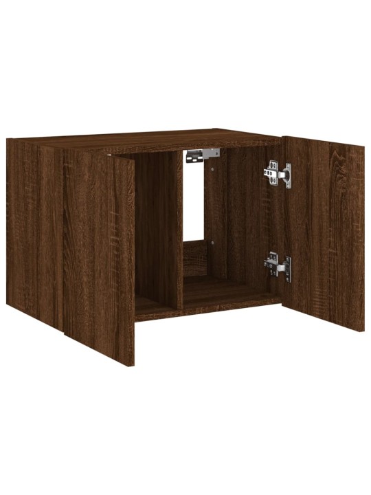 Nástěnná TV skříňka s LED osvětlením hnědý dub 60 x 35 x 41 cm