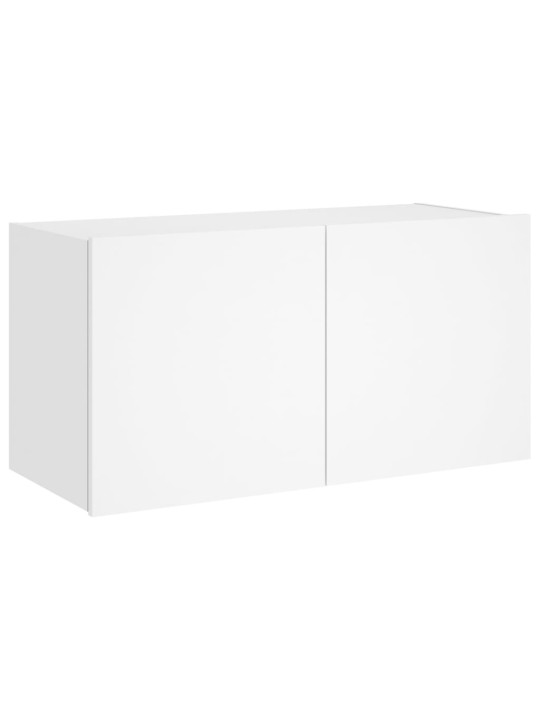 Nástěnná TV skříňka s LED osvětlením bílá 80 x 35 x 41 cm