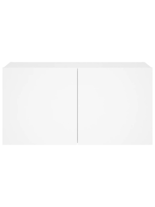 Nástěnná TV skříňka s LED osvětlením bílá 80 x 35 x 41 cm
