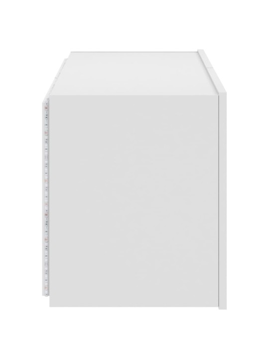 Nástěnná TV skříňka s LED osvětlením bílá 80 x 35 x 41 cm