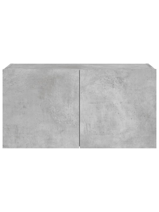 Nástěnná TV skříňka s LED osvětlením betonově šedá 80x35x41 cm