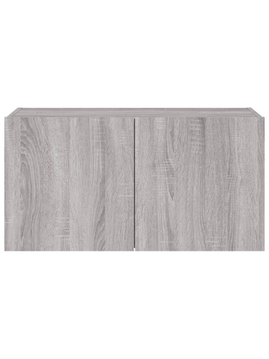 Nástěnná TV skříňka s LED osvětlením šedá sonoma 80x35x41 cm