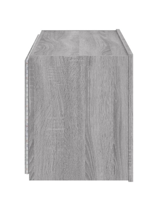 Nástěnná TV skříňka s LED osvětlením šedá sonoma 80x35x41 cm