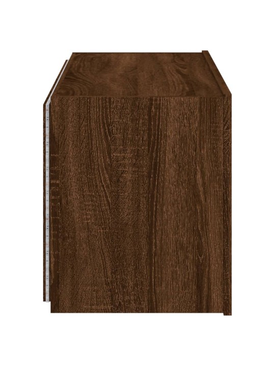 Nástěnná TV skříňka s LED osvětlením hnědý dub 80 x 35 x 41 cm