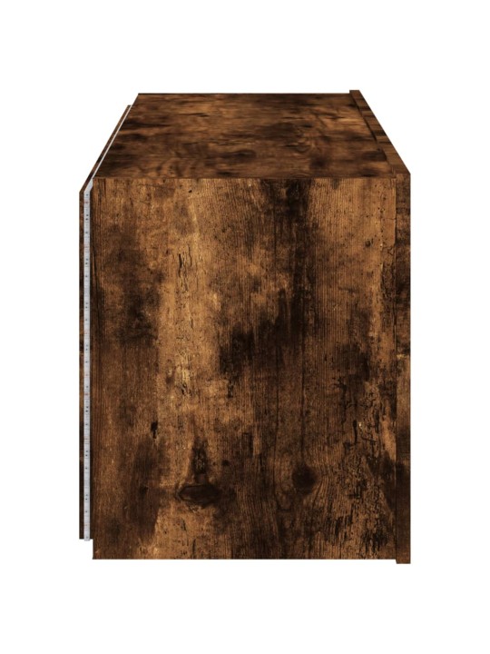 Nástěnná TV skříňka s LED osvětlením kouřový dub 100x35x41 cm