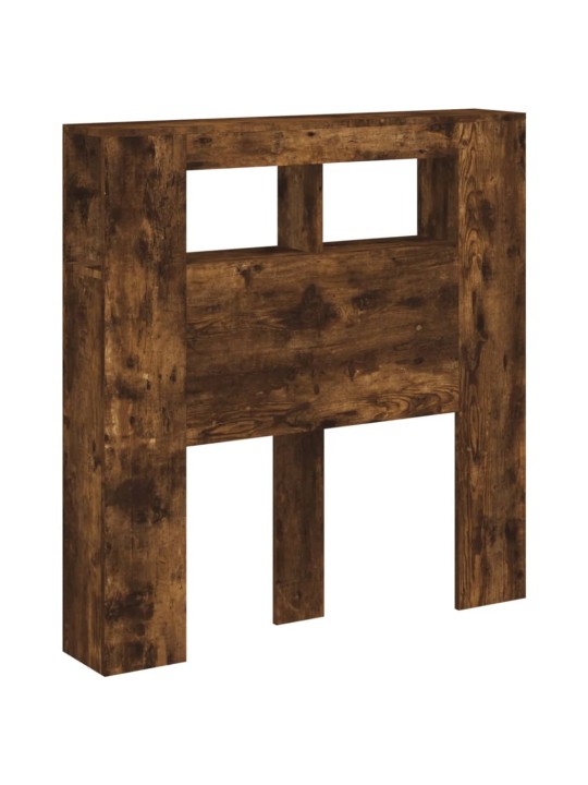 Čelo postele s LED kouřový dub 100 x 18,5 x 103,5 cm kompozit