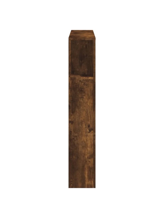 Čelo postele s LED kouřový dub 100 x 18,5 x 103,5 cm kompozit