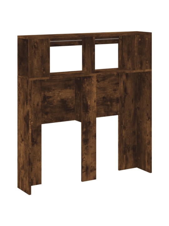 Čelo postele s LED kouřový dub 100 x 18,5 x 103,5 cm kompozit
