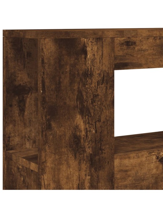 Čelo postele s LED kouřový dub 100 x 18,5 x 103,5 cm kompozit