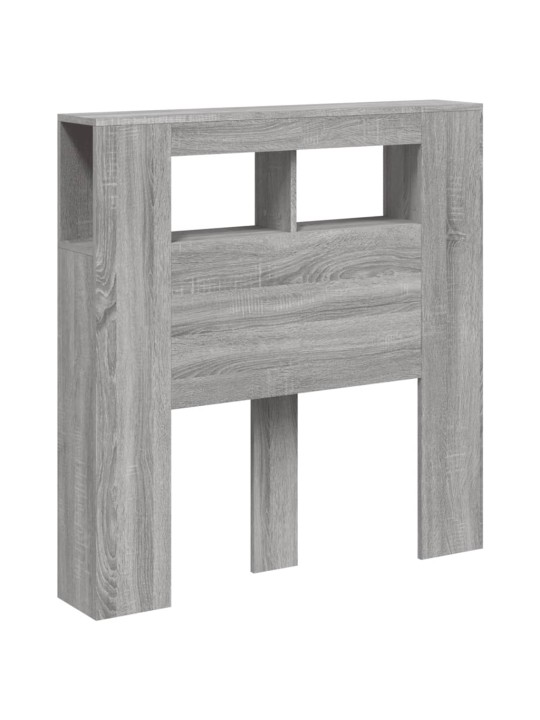 Čelo postele s LED šedé sonoma 100 x 18,5 x 103,5 cm kompozit