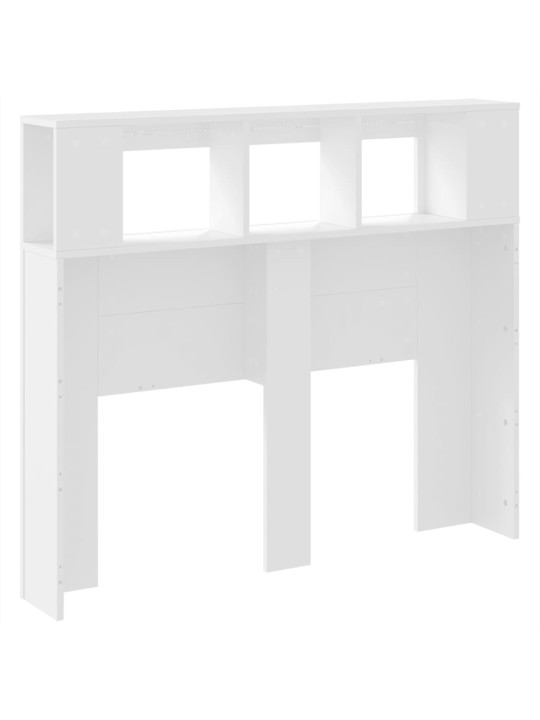 Čelo postele s LED bílé 120 x 18,5 x 103,5 cm kompozitní dřevo